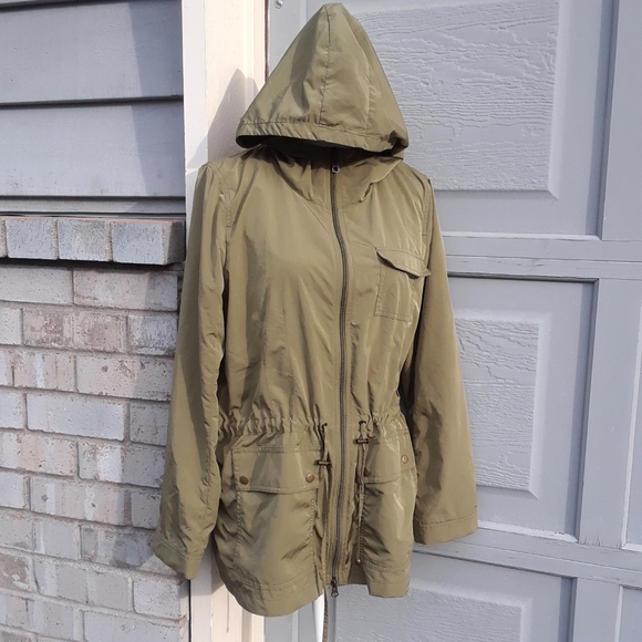 SALE J. Jill hooded zip drawstring waist jacket - Picture 1 of 8